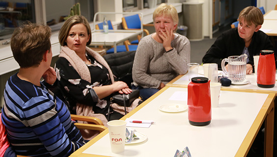 Tidligere ansatte hos Kærkommen til møde i FOA Nordjylland.